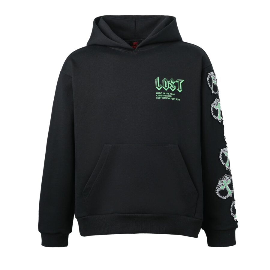 Lost Intricacy Black/Green Mitt Hoodie
