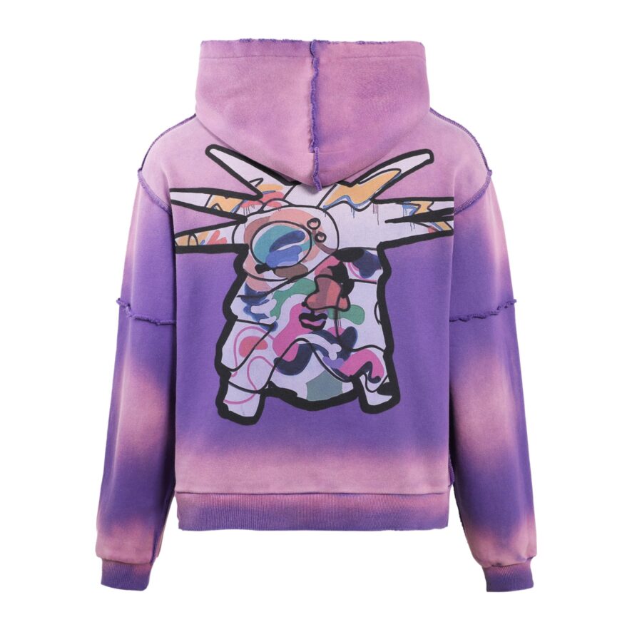 Lost Intricacy x Dntwatchtv Purple Rhinestone Hoodie - Image 2