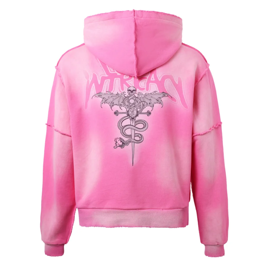 lost in tricacy Men's Pink Zip Up